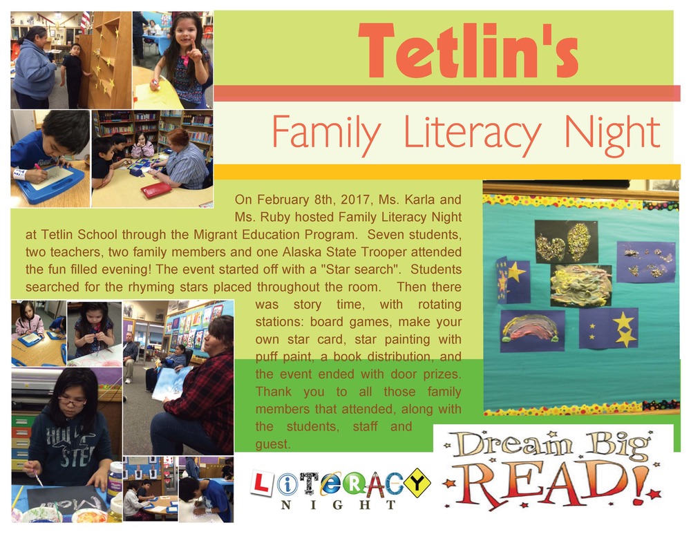 Literacy Night at Tetlin School